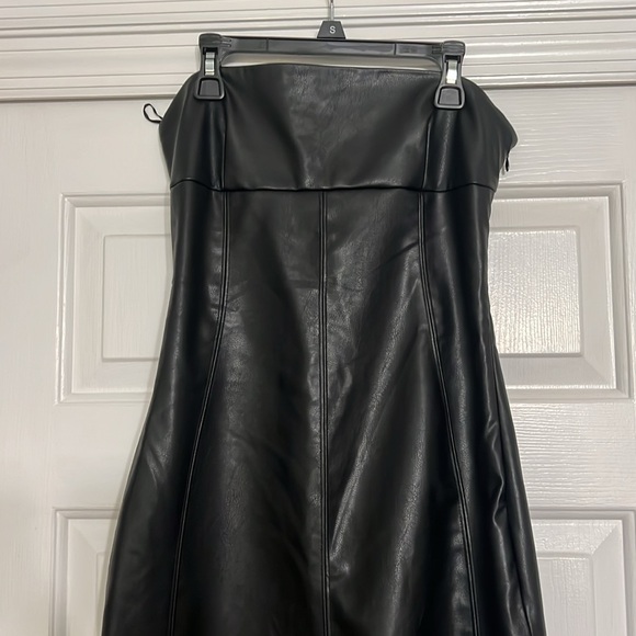 ZARA Fake Leather Maxi Dress - Picture 2 of 3